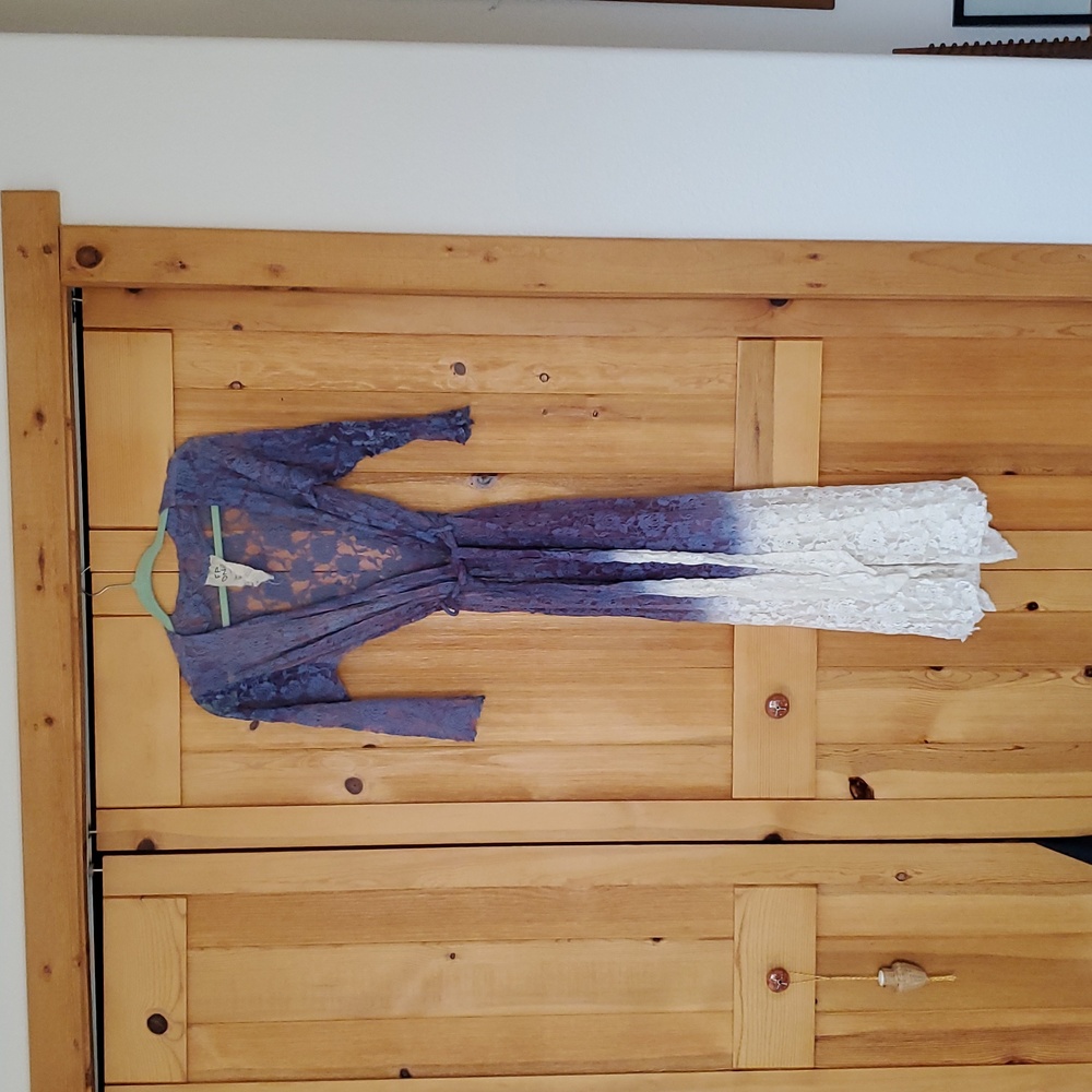 Free People Purple and White Dip Dyed Lace Whimsy FP One *Rare*